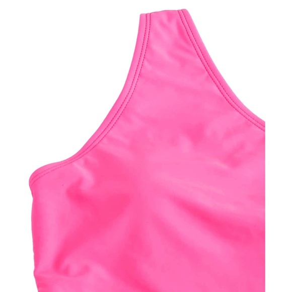 New ✨ Pink One Shoulder Color Blocked Monokini - Picture 6 of 8